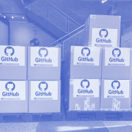 boxes with GitHub labels on them